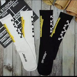 Off white designer socks